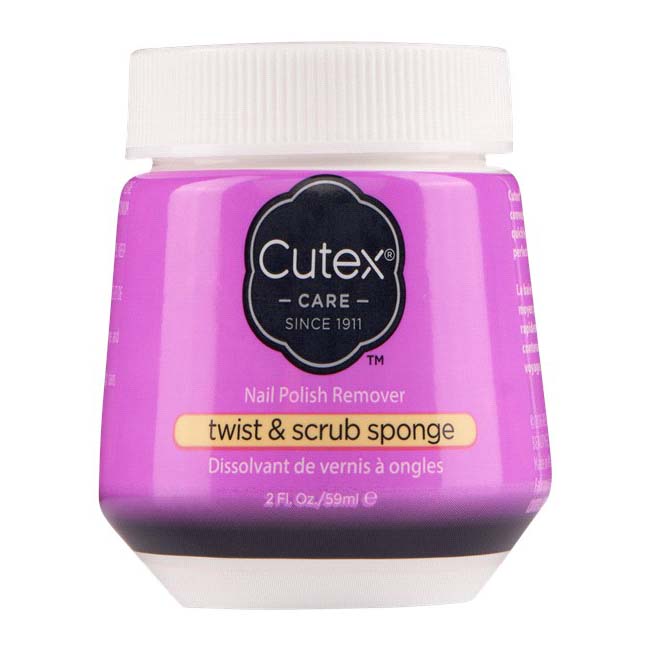 Photos - Manicure Cosmetics Cutex Nail Polish Remover Twist & Scrub Sponge 