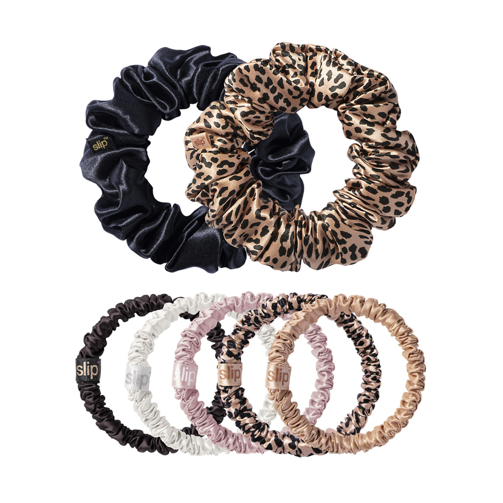 Photos - Hair Pin / Headband / Elastic Hair Tie Slip Pure Silk Scrunchies - Mega Set Of 7