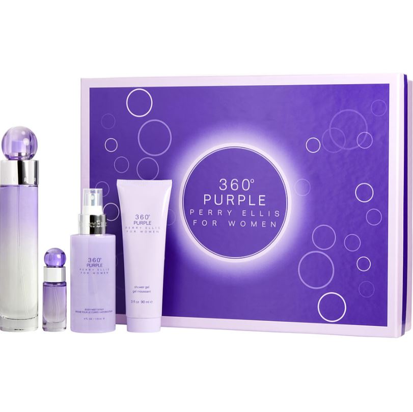 Photos - Women's Fragrance Perry Ellis 360 Purple Perfume Gift Set 